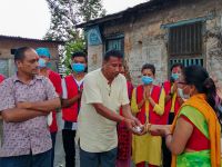 Relief distribution at Jajarkot