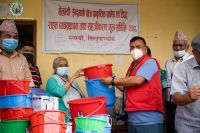 Handing over Relief Items at Melamchi