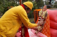 Bhumi Suddhikaran pujan at Kripalu Udhyan