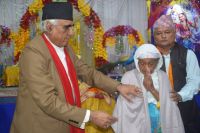 Senior citizen honouring program at Pokhara