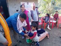 Warm clothes distribution program at Jajarkot