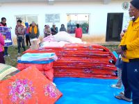 Relief material distribution at Jajarkot