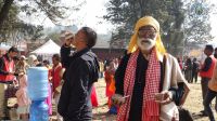 Herbal Tea distribution program at Pashupati