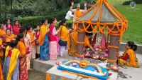 Shiva Dhanush installation at Kripalu Udhyan