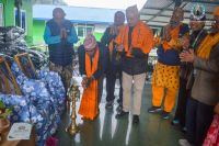 warm cloth distribution at Pokhara