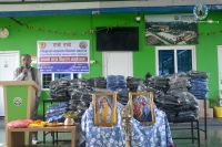 warm cloth distribution at Pokhara