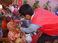 Volunteers from Nepal in Free Eye Camp at Mangarh,India