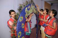 DYC members preparing for Janmastami at Shyama Shyam Dham,Thimi