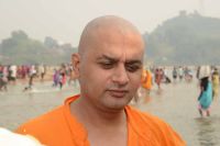 Glimpses : Swamiji at Gaya Dham, India. 