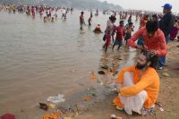 Glimpses : Swamiji at Gaya Dham, India. 