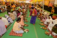 Sadhu bhoj and Vidhwa bhoj organized at Prem mandir vrindavan.