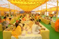 Sadhu bhoj and Vidhwa bhoj organized at Prem mandir vrindavan.