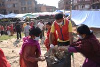 Cleaning and Relief Distribution Program at Bhaktapur