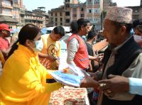 Cleaning and Relief Distribution Program at Bhaktapur