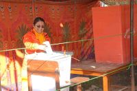 Respected Sangita Didi casting her Ballot