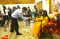 SWAMI JI DELIVERING HIS LECTURE 