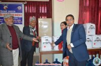 Handing over needy materials for winter