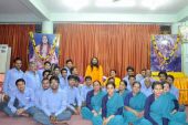 Respected Swami Shree Haridas Ji with Ashram Basi Devotees(People who have dedicated their whole life for service (Sewa)at Shyama Shyam Dham,Thimi)