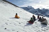 Meditation at himalaya,managn